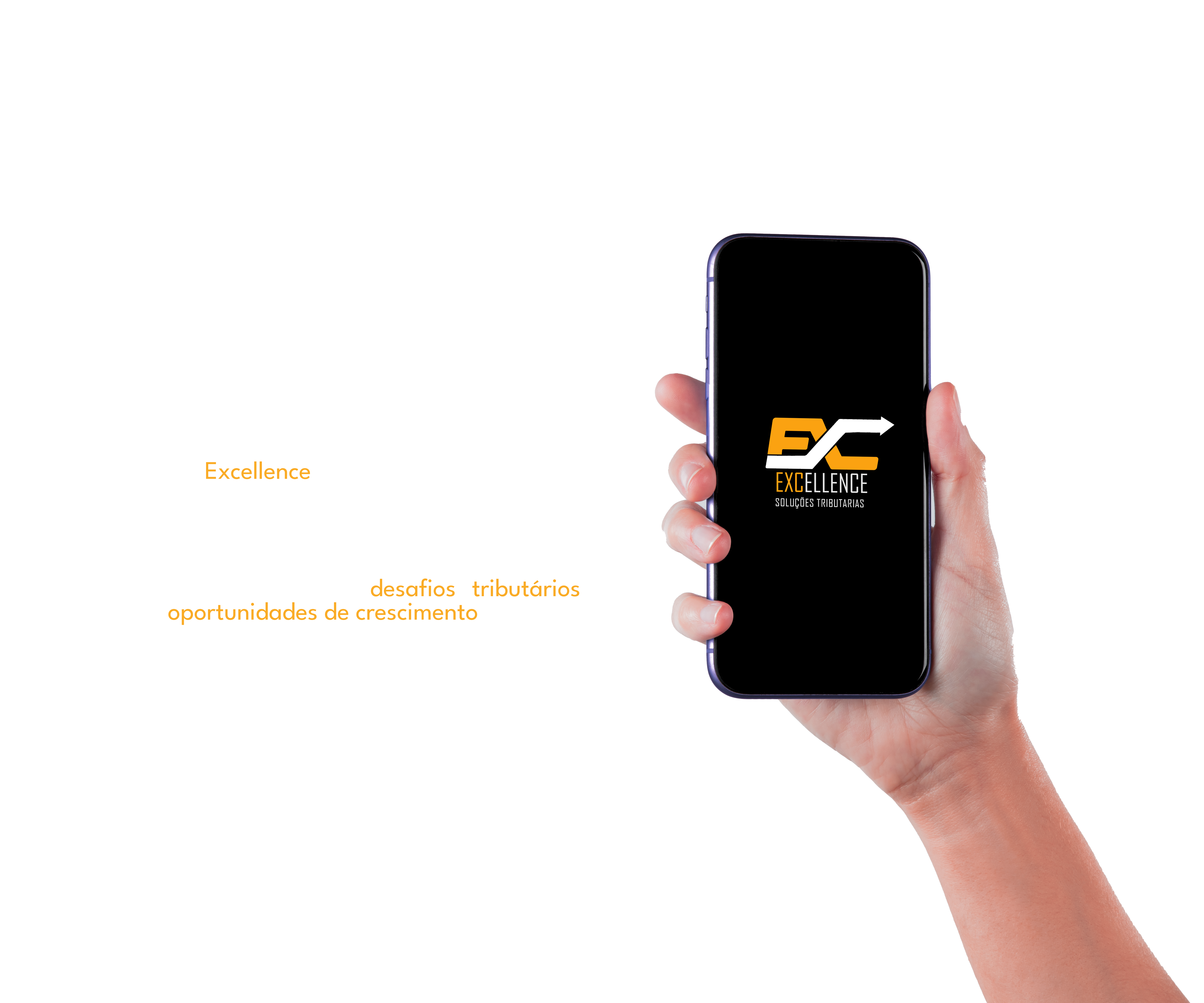 Imagem de celular representando soluções da Excellence